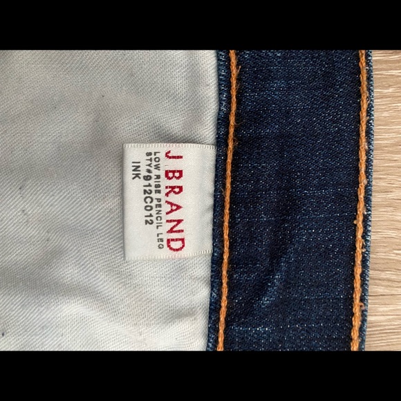 J BRAND LOW RISE PENCIL LEG JEANS SIZE (28) INK COLOR - Picture 8 of 8
